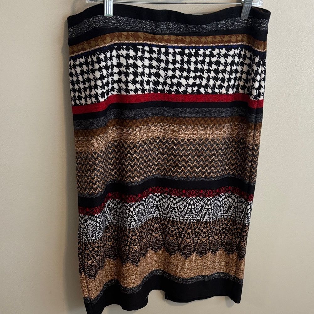 Sunny Leigh  Multi-Pattern Knit Skirt size large